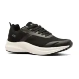 Championes deportivos American Sport Mike, color negro con suela blanca y detalles en gris.