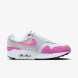 Championes Nike Air Max 1 de mujer, color gris, blanco y rosa.