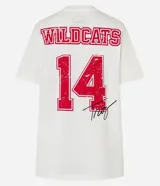 Remera blanca de algodón con estampa roja de East High School, el logo de los Wildcats y la leyenda 'Class of 2008'.