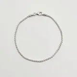 Pulsera de plata 925 con eslabones tipo espiga.