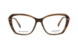 Armazones de acetato color marrón con diseño oversize y líneas elegantes.