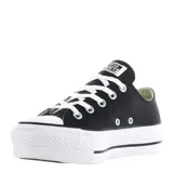 Championes Converse All Star Chuck Taylor Lift con plataforma, color negro con detalles en blanco.