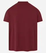 Remera deportiva color borgoña, de corte regular, con cuello redondo y mangas cortas. Confeccionada con tecnología Dry que facilita la evaporación del sudor.