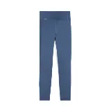 Calza deportiva Puma Essential Tight HW 7/8 color azul con logo negro en la pierna izquierda y bolsillos laterales.