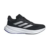 Championes Adidas Response Super negros con detalles plateados y suela blanca. Presentan las tres tiras características de la marca en los laterales y tecnología Dreamstrike en la entresuela para mayor amortiguación.