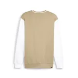 Buzo negro de cuello redondo con ribete blanco, logo de Puma bordado en el pecho y corte atlético.