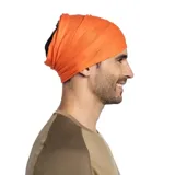 Cuello multifuncional Buff Coolnet Uv® color naranja, ideal para proteger del sol durante actividades al aire libre.