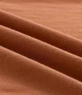 Remera masculina color marrón, de corte comfort, con cuello redondo y mangas cortas. Presenta un estampado de letras "Travelers" en el pecho y la espalda.