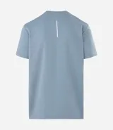 Remera deportiva masculina color azul marino, de corte comfort, cuello redondo y manga corta. Confeccionada en tech fleece con tecnología Dry, que permite la transpiración y secado rápido.