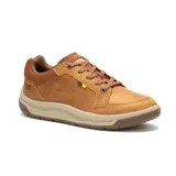 Zapatillas Caterpillar de cuero color marrón, con cordones y detalles en gamuza.