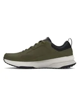 Championes Under Armour Charged Edge para hombre, color negro con detalles en verde flúor y suela blanca. Ideales para entrenamiento en gimnasio o al aire libre.
