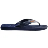 Ojotas Havaianas Top Max Comfort color gris con logo verde.