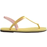 Ojotas Havaianas You Paraty FC color beige con tira trasera rosa.
