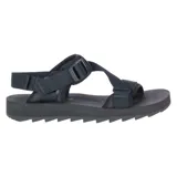 Sandalias negras Merrell Alpine Strap con tiras ajustables de velcro, empeine de ante y textil, forro de tejido polar y suela de goma.
