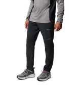 Pantalón de senderismo negro con detalles reflectantes, tecnología Omni-Shade™ UPF 50 y Omni-Shield™ para repeler la humedad. Cuenta con cintura elástica, cordón de ajuste interior, rodillas articuladas, bolsillos y cremalleras en las piernas.