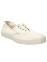 Zapatillas Natural World modelo Greece, color verde agua, sin cordones, fabricadas en España con algodón orgánico y suela de goma.