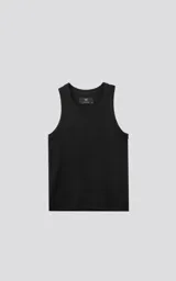 Musculosa negra de morley con corte slim fit.