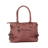 Cartera Darkness color rosa con doble asa de mano y correa larga desmontable.