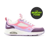 Championes deportivos American Sport Merril, color blanco con detalles en rosa, lila y violeta.