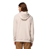 Buzo hoodie Columbia color mostaza con logo estampado en el pecho, bolsillo tipo canguro, puños y cintura acanalados.