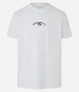 Remera masculina de algodón con cuello redondo y manga corta. Diseño comfort con estampa de esqueleto surfista.