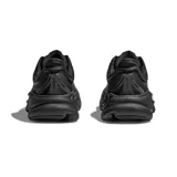 Championes de running Hoka modelo Bondi 9, color negro, con suela gruesa y amortiguación pronunciada.