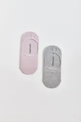 Pack de dos pares de medias invisibles, una en color rosa y otra en color gris.