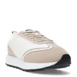 Zapatillas deportivas negras con detalles en gamuza y cuero sintético.