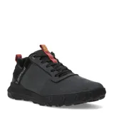 Zapatos Caterpillar Hex Ready Lo de hombre, color gris oscuro con detalles en negro y rojo.