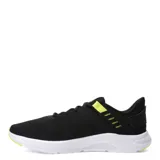 Championes Puma FTR Connect grises con detalles en blanco y verde flúor. Confeccionados en malla y material sintético, con suela blanca y logo de Puma en el lateral.
