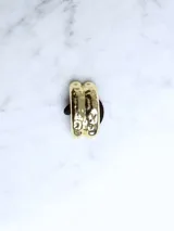 Colita de pelo con aplique dorado texturizado.
