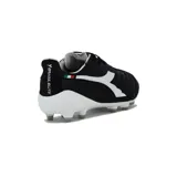 Championes de fútbol Diadora Brasil Elite2 Tech Ita Lpx, color negro con detalles en blanco y rojo.