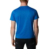 Remera deportiva Columbia Hike Crew color borgoña, de corte clásico y manga corta, con logo estampado en el pecho. Confeccionada en poliéster con tecnología Omni-Wick para absorción de la humedad y control de olores.
