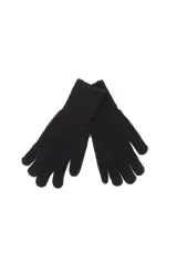 Guantes de punto tejido color negro.