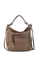 Cartera negra con opción de uso como mochila, con diseño práctico, bolsillo al frente y atrás para fácil acceso. División interna en el medio para organizar tus pertenencias, ideal para uso diario, compacta y funcional.