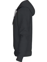 Buzo con capucha Calvin Klein Jeans negro con logo de la marca estampado en el pecho en color azul.