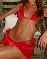 Short de baño o casual de tela aterciopelada, color marrón oscuro, con cordón ajustable en los laterales.