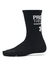 Pack de tres pares de medias Under Armour Essential para mujer, de largo medio, color negro con detalles en blanco. Incluyen soporte de arco dinámico para reducir la fatiga del pie y material transpirable que capilariza el sudor y se seca rápidamente.