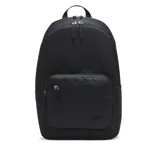 Mochila Nike Heritage negra con doble cierre superior, bolsillo frontal con cierre y logo de la marca bordado en la parte inferior.