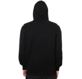 Canguro negro con cierre y capucha, con logo Thrasher Flame estampado en el pecho.
