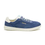 Championes Caterpillar Pause Retro T-Toe azules de gamuza con detalles en blanco.