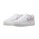 Championes Nike Court Vision Alta de mujer, color blanco con detalles en rosa.