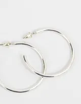 Aros tipo argolla bañados en plata.