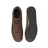 Championes Adidas SL 72 RS color marrón con detalles en marrón oscuro y suela beige.