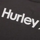 Musculosa negra con el logo de Hurley estampado en blanco en el pecho.