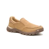 Zapato Caterpillar Threshold Slip On Canvas color beige, estilo slip-on, con capellada de lona y suela de goma.