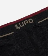 Bóxer negro sin costuras de poliamida con elástico en la cintura con el logo de la marca.