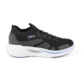 Championes deportivos Actvitta Gale, color negro con detalles en gris y suela blanca con detalles en celeste.