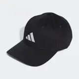 Gorro Adidas negro con logo bordado en blanco.