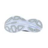 Championes Hoka Bondi 8 para running, color negro con suela celeste y logo blanco.